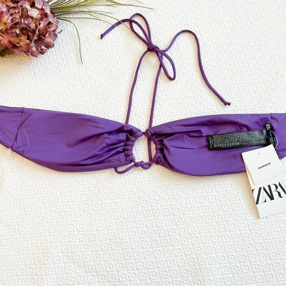 NWT ZARA Purple Curtain String Bikini XL - Picture 6 of 16